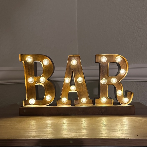 Rustic Light-Up BAR Sign - Picture 2 of 4